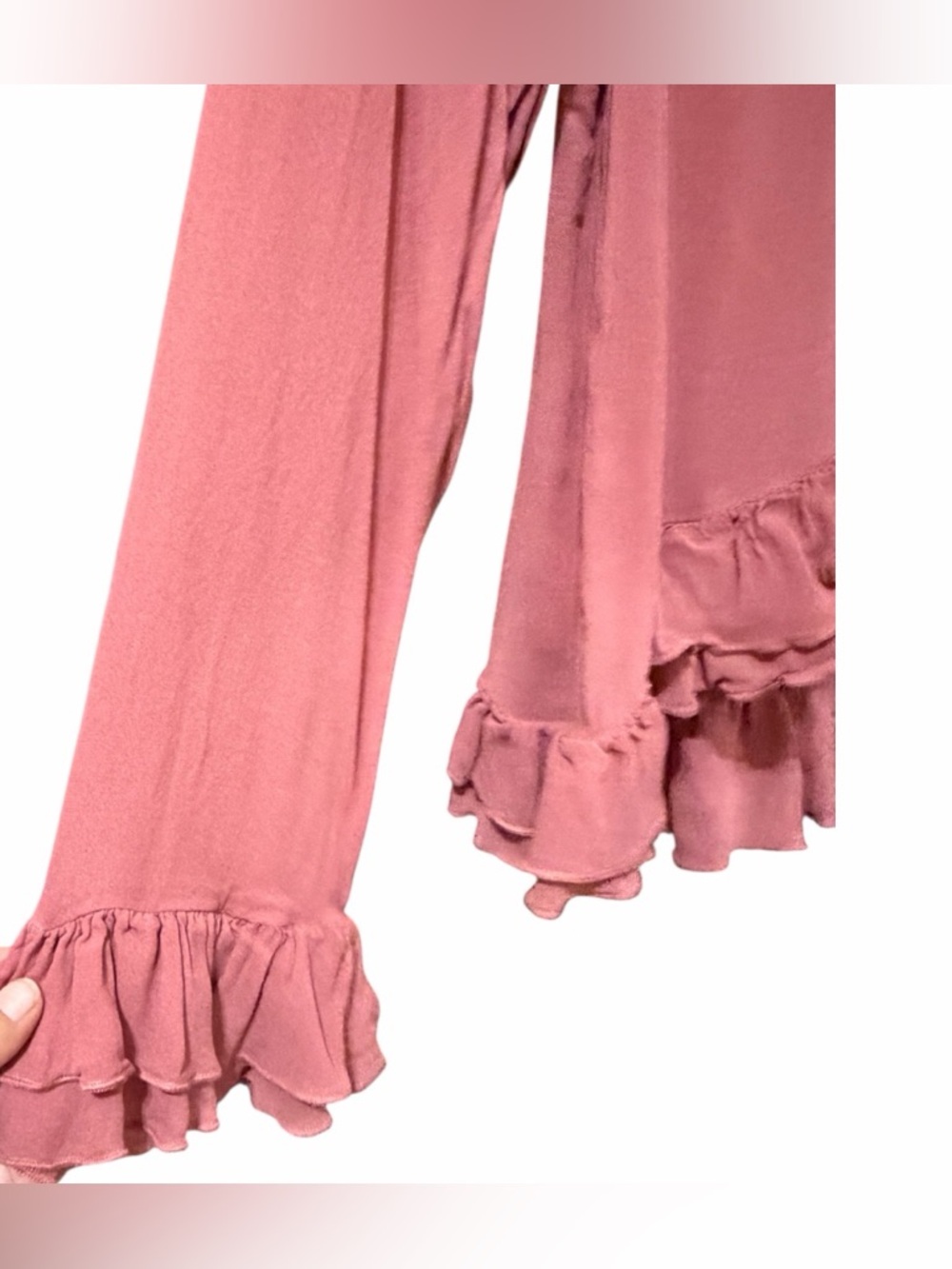 J. Crew Dusty Rose Ruffle Blouse - Picture 7 of 8